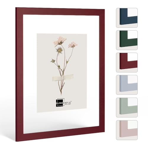 Doppelglas - Doppelverglasung Rahmen Doppelglasrahmen Bilderrahmen Paris Dunkelrot mit Acrylglas 21x29.7 cm DIN A4 wählbare Größen von Bildershop-24