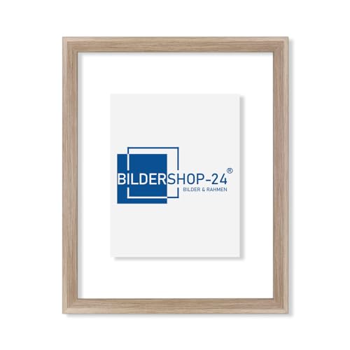 Doppelglas - Doppelverglasung Rahmen Doppelglasrahmen Bilderrahmen mit Acrylglas ohne Rückwand schmal und modern in 21x29,7cm (DIN A4) Sonoma Eiche (Dekor) von Bildershop-24