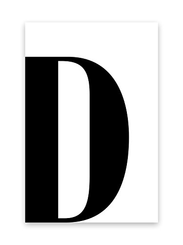 Kunstdruck Poster Bild Druck Motiv: "Buchstabe D Schwarz" 30x40cm von Bildershop-24