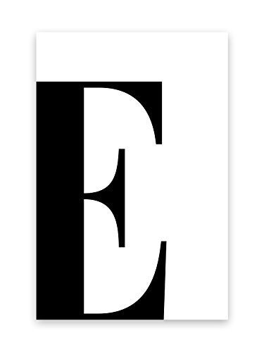 Kunstdruck Poster Bild Druck Motiv: "Buchstabe E Schwarz" 21x30cm von Bildershop-24