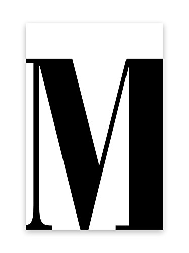 Kunstdruck Poster Bild Druck Motiv: "Buchstabe M Schwarz" 50x70cm von Bildershop-24