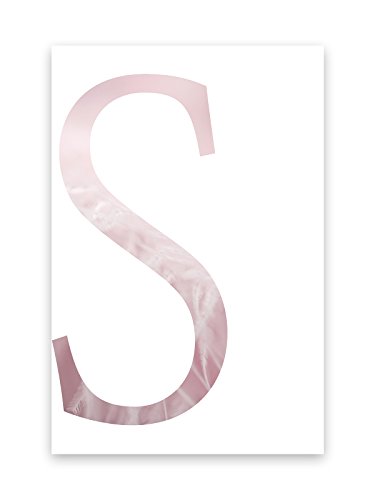 Kunstdruck Poster Bild Druck Motiv: "Buchstabe S Rosa Design" 21x30cm von Bildershop-24