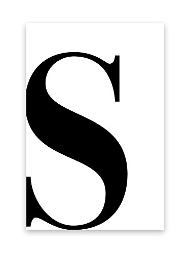Kunstdruck Poster Bild Druck Motiv: "Buchstabe S Schwarz" 30x40cm von Bildershop-24