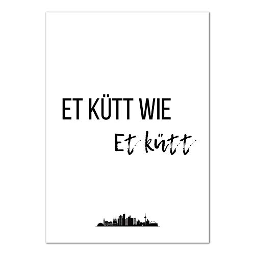 Kunstdruck Poster Bild Druck Motiv: Et Kütt wie et kütt 50x70 cm von Bildershop-24