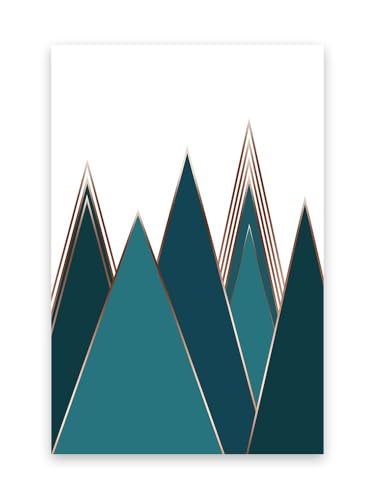 Kunstdruck Poster Bild Druck Motiv: "Petrol Abtrakt 1" 30x40cm von Bildershop-24