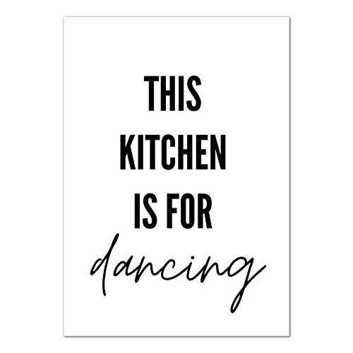 Kunstdruck Poster Bild Druck Motiv: This Kitchen is for Dancing (White) 40x60 cm von Bildershop-24