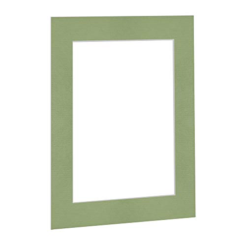 Passepartout Blassgrün in 29,7 X 42 cm (DIN A3) (BxH) Außenmaß mit Ausschnitt für Bildgröße 21 X 29,7 cm (DIN A4) (BxH) von Bildershop-24
