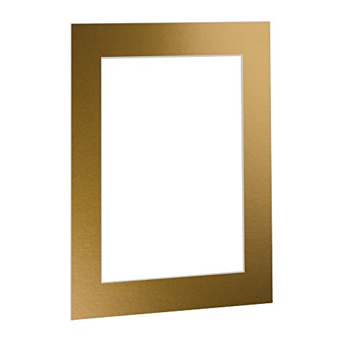 Passepartout Gold in 40 X 50 cm Außenmaß mit Ausschnitt für Bildgröße 30 X 40 cm von Bildershop-24