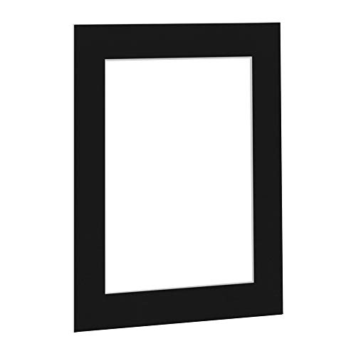 Passepartout Schwarz in 15 X 20 cm (BxH) Außenmaß mit Ausschnitt für Bildgröße 13 X 18 cm (BxH) von Bildershop-24