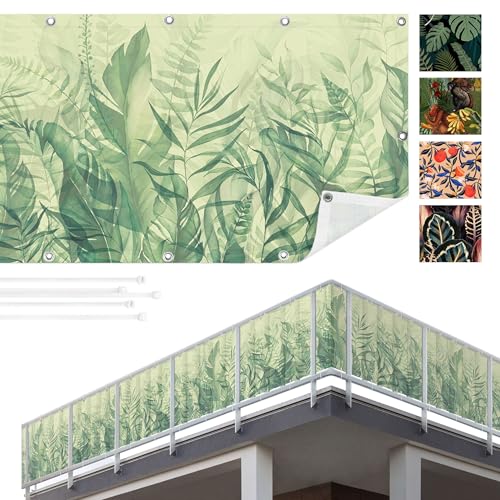 Balkon Sichtschutz Blätter 75x250 cm inkl. Kabelbinder Wetterfest Blickschutz Balkonverkleidung Balkonbespannung Sonnenschutz Balkongeländer Windschutz Terrasse Garten Deko Ideen Grün TEXBS_1035 Balkon Sichtschutz Blätter 75x250 cm inkl. Kabelbinder Wetterfest Blickschutz Balkonverkleidung Balkonbespannung Sonnenschutz Balkongeländer Windschutz Terrasse Garten Deko Ideen Grün TEXBS_1035 von Bilderwelten