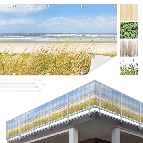 Balkon Sichtschutz Strand 75x350 cm inkl. Kabelbinder Wetterfest Blickschutz Balkonverkleidung Balkonbespannung Sonnenschutz Balkongeländer Windschutz Terrasse Garten Deko Ideen Maritim TEXBS_1003 Balkon Sichtschutz Strand 75x350 cm inkl. Kabelbinder Wetterfest Blickschutz Balkonverkleidung Balkonbespannung Sonnenschutz Balkongeländer Windschutz Terrasse Garten Deko Ideen Maritim TEXBS_1003 von Bilderwelten