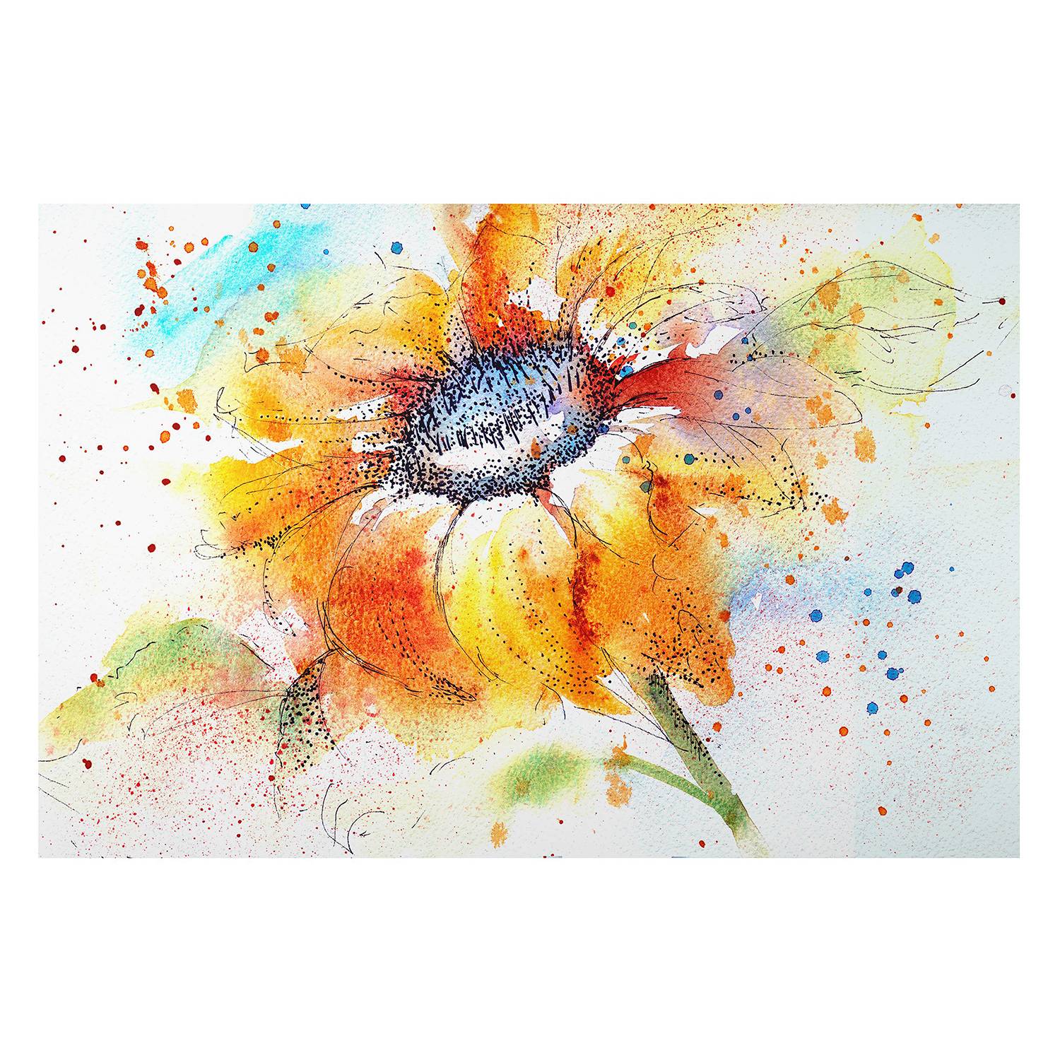 Bild Painted Sunflower II von Bilderwelten