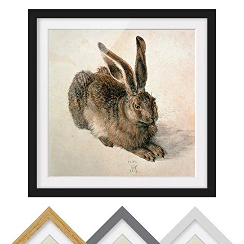 Bild mit Passepartout - A. Dürer - Junger Feldhase - Farbe Schwarz 30 x 30cm Bild mit Passepartout - A. Dürer - Junger Feldhase - Farbe Schwarz 30 x 30cm von Bilderwelten