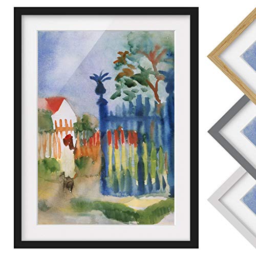Bild mit Rahmen - August Macke - Gartentor - Rahmenfarbe Schwarz, 55 x 40 cm Bild mit Rahmen - August Macke - Gartentor - Rahmenfarbe Schwarz, 55 x 40 cm von Bilderwelten