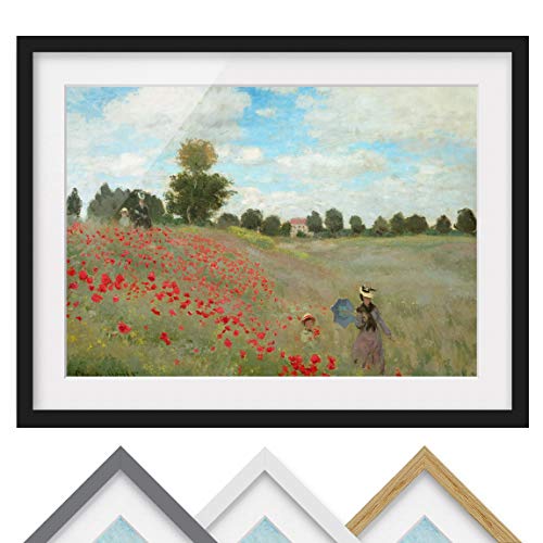Bild mit Rahmen - Claude Monet - Mohnfeld bei Argenteuil - Schwarz, 40 x 55cm Bild mit Rahmen - Claude Monet - Mohnfeld bei Argenteuil - Schwarz, 40 x 55cm von Bilderwelten