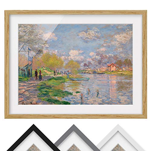 Bild mit Rahmen - Claude Monet - Seine - Rahmenfarbe Eiche, 40 x 55cm Bild mit Rahmen - Claude Monet - Seine - Rahmenfarbe Eiche, 40 x 55cm von Bilderwelten