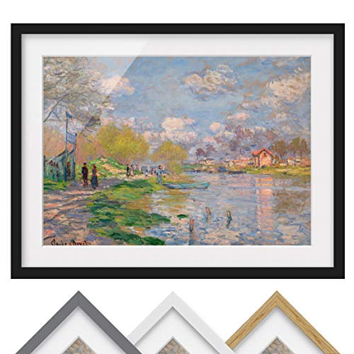 Bild mit Rahmen - Claude Monet - Seine - Rahmenfarbe Schwarz, 40 x 55cm Bild mit Rahmen - Claude Monet - Seine - Rahmenfarbe Schwarz, 40 x 55cm von Bilderwelten