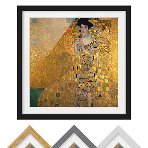 Bild mit Rahmen - Gustav Klimt - Adele Bloch-Bauer I - Farbe Schwarz 70 x 70cm Bild mit Rahmen - Gustav Klimt - Adele Bloch-Bauer I - Farbe Schwarz 70 x 70cm von Bilderwelten