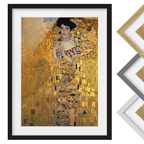 Bild mit Rahmen - Gustav Klimt - Adele Bloch-Bauer I - Schwarz, 100 x 70 cm Bild mit Rahmen - Gustav Klimt - Adele Bloch-Bauer I - Schwarz, 100 x 70 cm von Bilderwelten