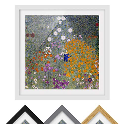 Bild mit Rahmen - Gustav Klimt - Bauerngarten - Rahmenfarbe Weiß, 50 x 50 cm Bild mit Rahmen - Gustav Klimt - Bauerngarten - Rahmenfarbe Weiß, 50 x 50 cm von Bilderwelten