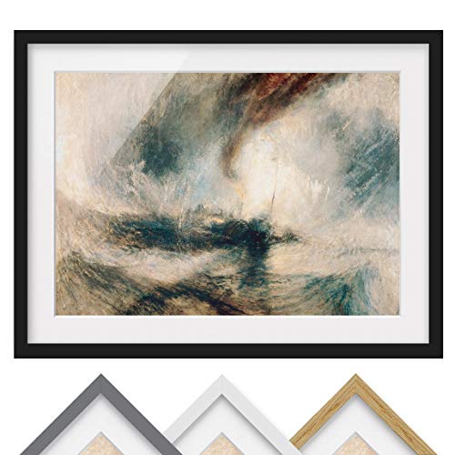 Bild mit Rahmen - William Turner - Schneesturm über Meer - Schwarz, 70 x 100 cm Bild mit Rahmen - William Turner - Schneesturm über Meer - Schwarz, 70 x 100 cm von Bilderwelten