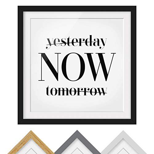 Bild mit Rahmen - Yesterday Now Tomorrow - Rahmenfarbe Schwarz, 70 x 70 cm Bild mit Rahmen - Yesterday Now Tomorrow - Rahmenfarbe Schwarz, 70 x 70 cm von Bilderwelten