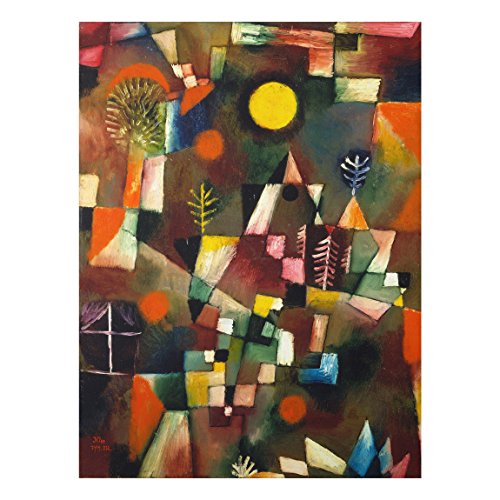 Bilderwelten Alu-Dibond - Kunstdruck Paul Klee - Der Vollmond - Expressionismus Hoch 4:3, Aluminium Print Wandbild Alu-Bild Wall Art, Größe HxB: 80cm x 60cm von Bilderwelten