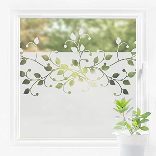 Bilderwelten Fensterfolie Sichtschutz Ranke Bordüre 80 x 100 cm Milchglasfolie Sichtschutzfolie Fenster Folie Blickdicht Anti-UV Statisch Haftend Querformat Bilderwelten Fensterfolie Sichtschutz Ranke Bordüre 80 x 100 cm Milchglasfolie Sichtschutzfolie Fenster Folie Blickdicht Anti-UV Statisch Haftend Querformat von Bilderwelten