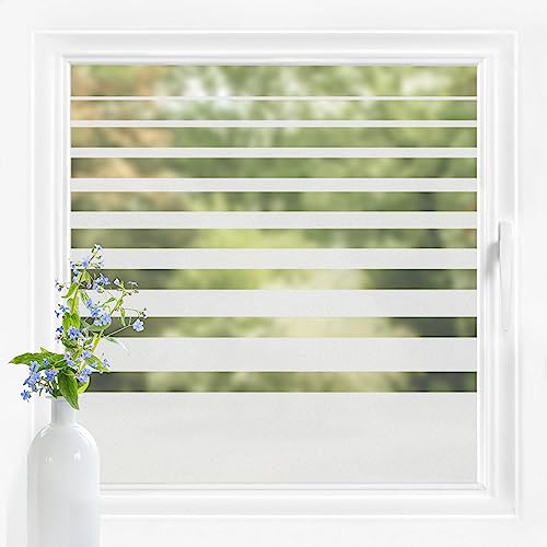 Bilderwelten Fensterfolie Sichtschutz Streifen Muster 60 x 120 cm Milchglasfolie Sichtschutzfolie Fenster Folie Blickdicht Anti-UV Statisch Haftend von Bilderwelten