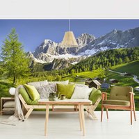 Fototapete Berge - Steiermark Almwiese - Vliestapete Premium Breit Größe HxB: 190cm x 288cm von MICASIA