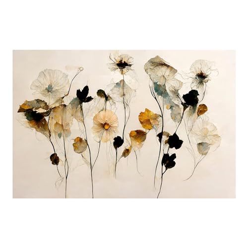 Bilderwelten Fototapete Blumen 225cm x 336cm Modern Natur Blüten Blumentapete Vliestapete Tapete Wanddeko Ideen Wohnzimmer Schlafzimmer Küche von Bilderwelten