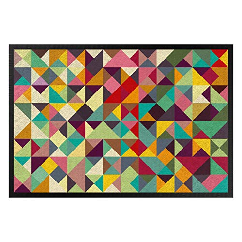Bilderwelten Fußmatte - Colorful Geometry, Größe HxB: 60cm x 85cm von Bilderwelten