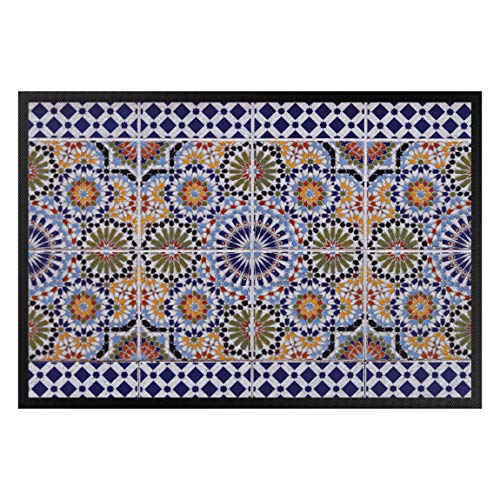 Bilderwelten Fußmatte Gummi Türvorleger Flormatte Innen - Außenbereich Marrakesch 40 x 60 cm von Bilderwelten
