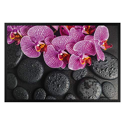 Bilderwelten Fußmatte - Pinke Orchidee, Größe HxB: 40cm x 60cm von Bilderwelten