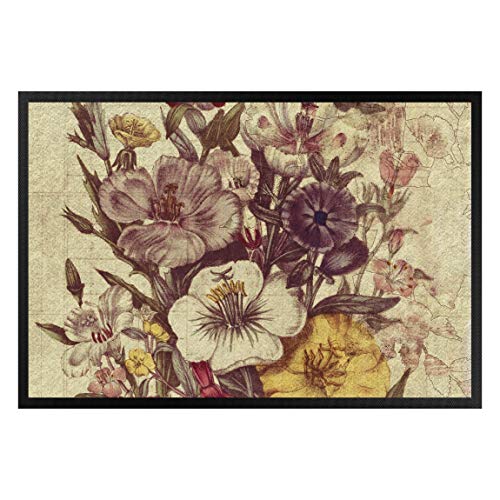 Bilderwelten Fußmatte - Vintage Blumenstrauss II, Größe HxB: 40cm x 60cm von Bilderwelten