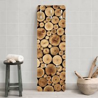 Garderobe Braun - Homey Firewood - Landhaus Größe HxB: 119cm x 39cm von MICASIA