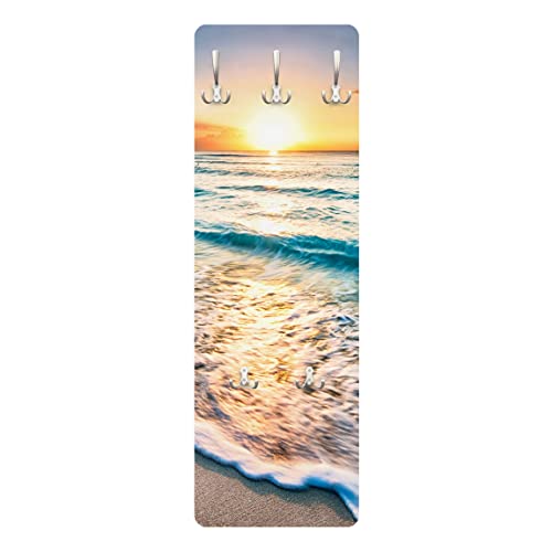 Bilderwelten Garderobe - Sonnenuntergang am Strand, Größe HxB:119cm x 39cm von Bilderwelten