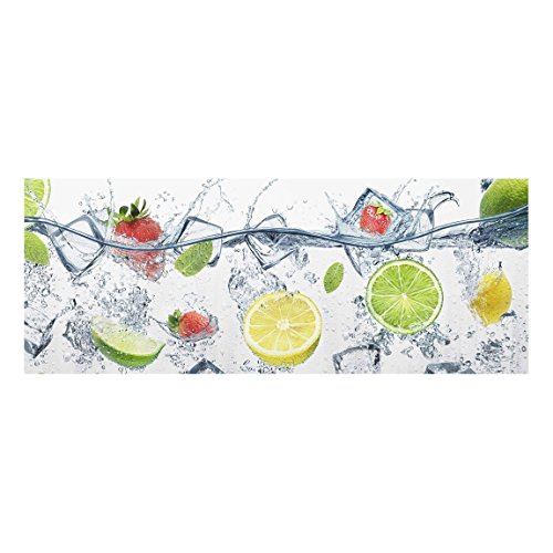 Bilderwelten Glasbild Wandbild Glas Kunstdruck Frucht Cocktail 30 cm x 80 cm von Bilderwelten