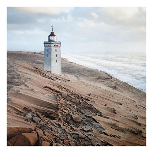 Bilderwelten Glasbild Wandbild Glas Kunstdruck Leuchtturm in Dänemark 50 cm x 50 cm Bilderwelten Glasbild Wandbild Glas Kunstdruck Leuchtturm in Dänemark 50 cm x 50 cm von Bilderwelten