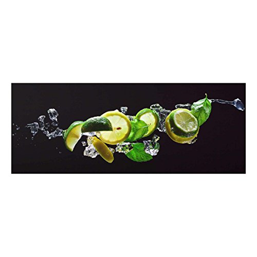 Bilderwelten Glasbild Wandbild Glas Kunstdruck Mojito Zutaten 40 cm x 100 cm von Bilderwelten