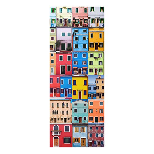 Bilderwelten Glasbild Wandbild Glas Kunstdruck Venezianische Häuser 80 cm x 30 cm von Bilderwelten