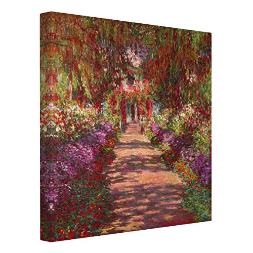 Bilderwelten Leinwandbild - Claude Monet - Weg in Monets Garten in Giverny 120 x 120 cm von Bilderwelten