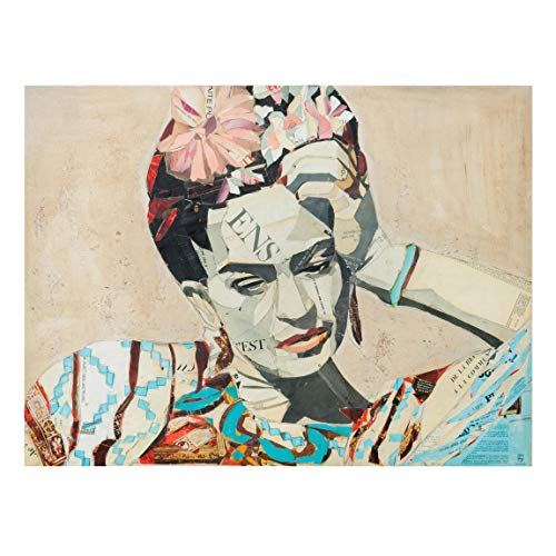 Bilderwelten Leinwandbild - Frida Kahlo - Collage No.1 - Querformat 3:4 90cm x 120cm von Bilderwelten