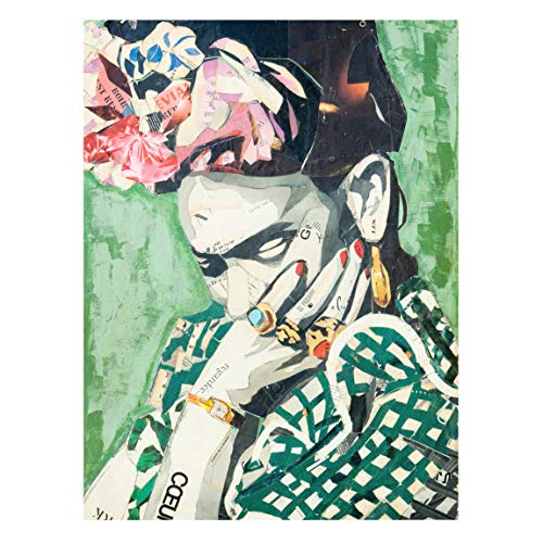 Bilderwelten Leinwandbild - Frida Kahlo - Collage No.3 - Hochformat 4:3 120cm x 90cm von Bilderwelten