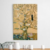 Leinwandbild Gustav Klimt - Kunstdruck Der Lebensbaum - Hoch 3:2 -Jugendstil Größe HxB: 90cm x 60cm von MICASIA