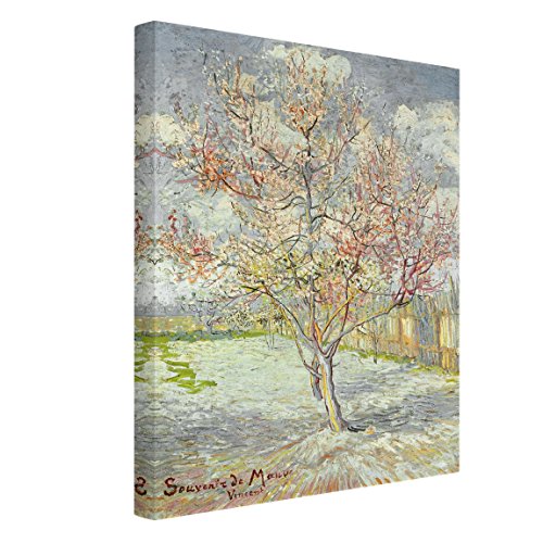 Bilderwelten Leinwandbild - Vincent Van Gogh - Blühende Pfirsichbäume - Hoch 4:3, 160 x 120cm von Bilderwelten