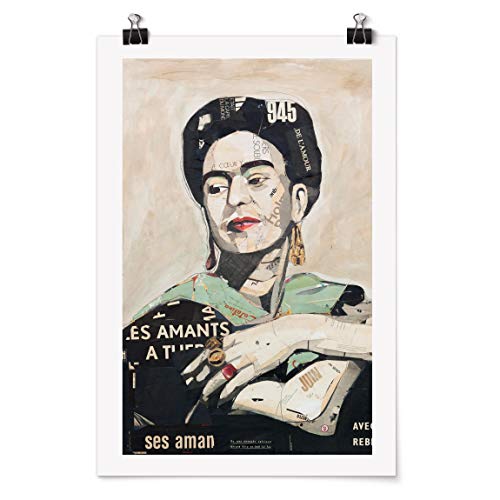 Bilderwelten Poster - Frida Kahlo - Collage - Selbstklebend seidenmatt 75 x 50cm von Bilderwelten