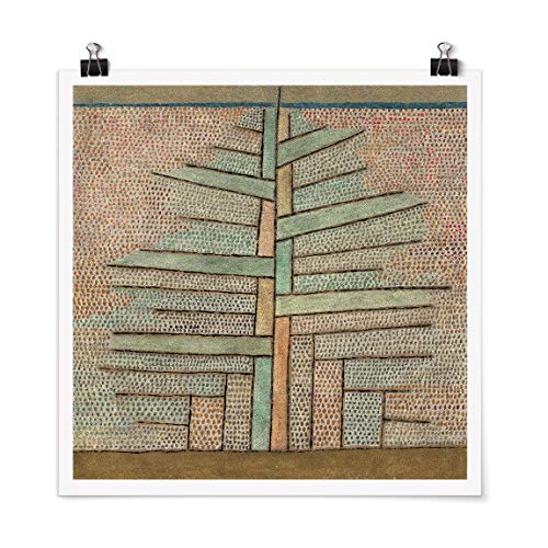 Bilderwelten Poster Galerieprint Kunstdruck Wanddeko Paul Klee Kiefer Quadrat, Matt 50 x 50cm von Bilderwelten