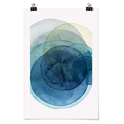 Bilderwelten Poster Galerieprint - Urknall - blau - Selbstklebend seidenmatt 120 x 80cm von Bilderwelten