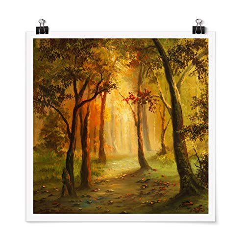 Bilderwelten Poster Gemälde Einer Waldlichtung Quadrat, Selbstklebend seidenmatt 30 x 30cm Bilderwelten Poster Gemälde Einer Waldlichtung Quadrat, Selbstklebend seidenmatt 30 x 30cm von Bilderwelten